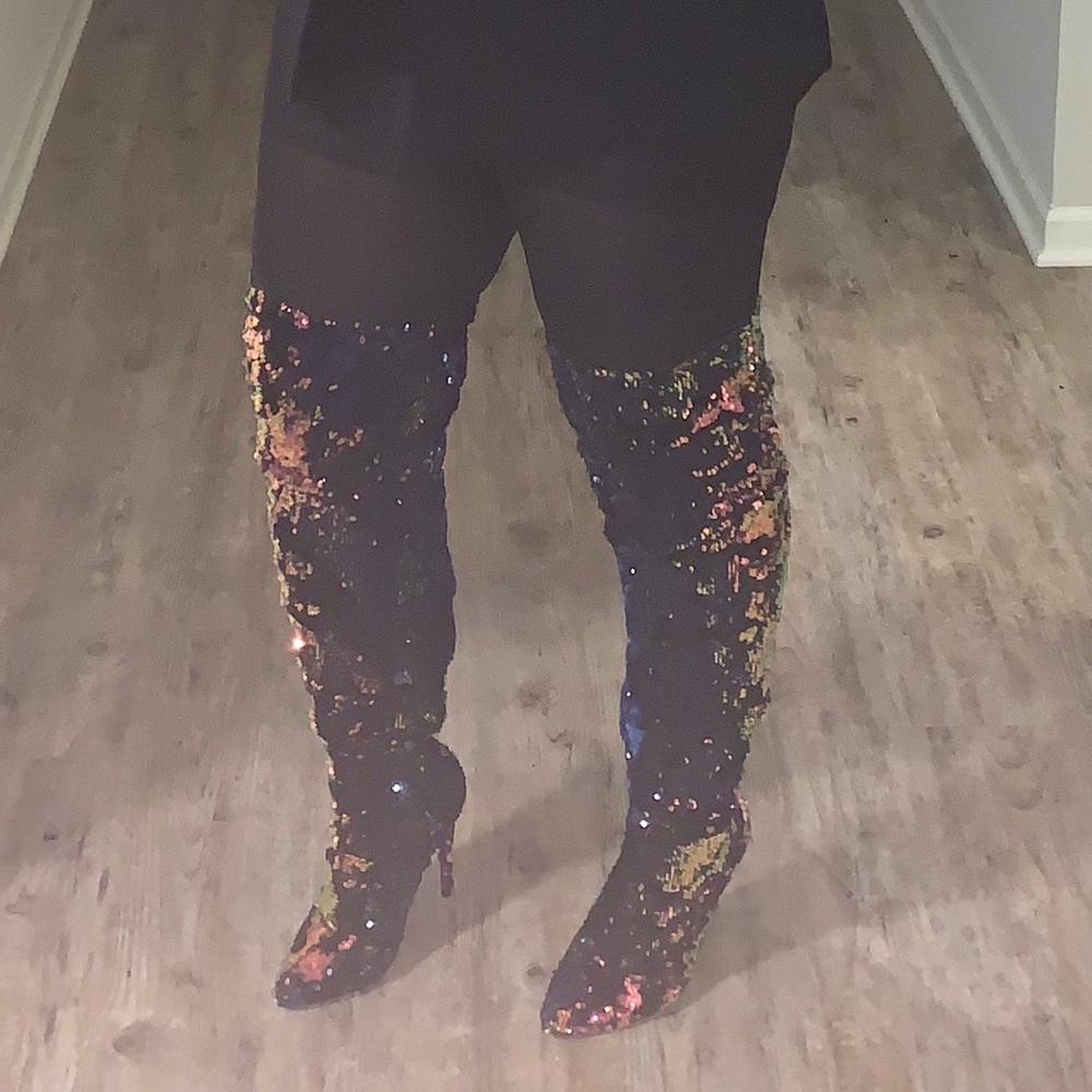 Sequin Boot